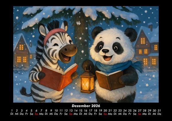 Produktbild: Zara & Pippin - Beste Freunde f&uuml;rs Jahr 2026 Fotokalender DIN A3