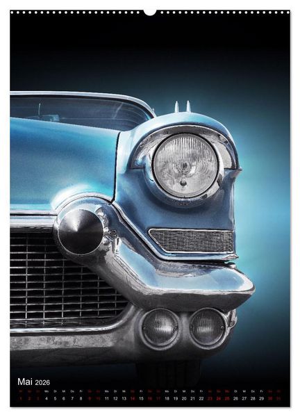 Produktbild: Amerikanische Autos aus den Jahren 1957 bis 1976 Frontansichten (hochwertiger Premium Wandkalender 2026 DIN A2 hoch), Kunstdruck in Hochglanz