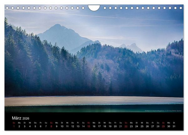 Produktbild: Licht &uuml;ber Bergen und Seen (Wandkalender 2026 DIN A4 quer), CALVENDO Monatskalender