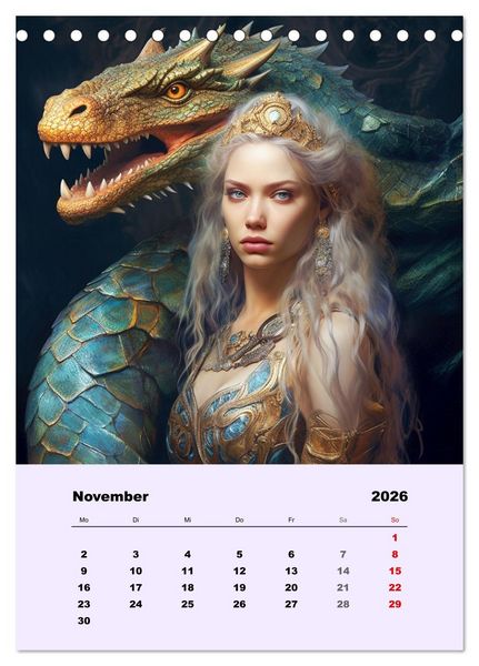 Produktbild: Magische Reise zu mystischen Wesen. Keltische Fantasie-Gestalten (Tischkalender 2026 DIN A5 hoch), CALVENDO Monatskalender