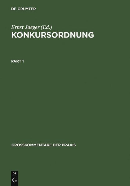 Produktbild: Konkursordnung