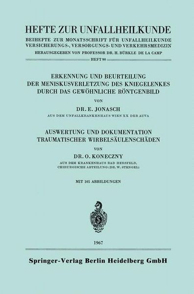 Produktbild: Erkennung und Beurteilung der Meniskusverletzung des Kniegelenkes durch das Gew&ouml;hnliche R&ouml;ntgenbild. Auswertung und Dokumentation Traumatischer Wirbel