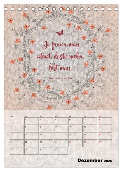 Produktbild: Lebensweisheiten zum Reflektieren (Tischkalender 2026 DIN A5 hoch), CALVENDO Monatskalender