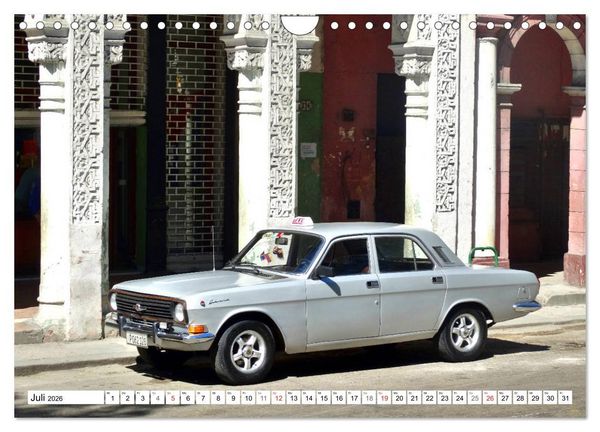 Produktbild: Auto-Legende Wolga - Ein Oldtimer aus der UdSSR auf Kuba (Wandkalender 2026 DIN A4 quer), CALVENDO Monatskalender