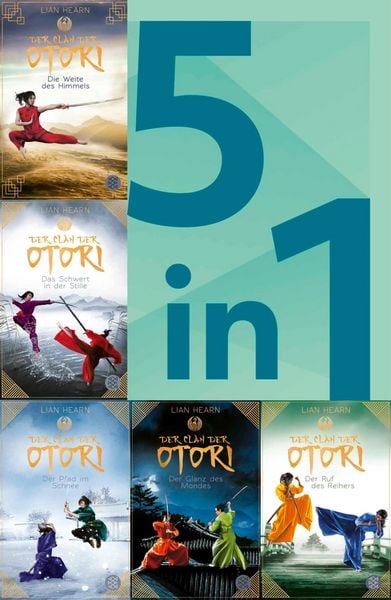 Produktbild: Der Clan der Otori 1-5 in einem Bundle: Das Schwert in der Stille/Der Pfad im Schnee/Der Glanz des Mondes/Der Ruf des Reihers/Die Weite des Himmels