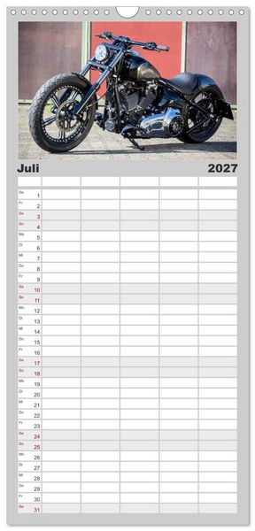 Produktbild: Familienplaner 2027 - Best of Custom- and Showbikes mit 5 Spalten (Wandkalender, 21 x 45 cm) CALVENDO