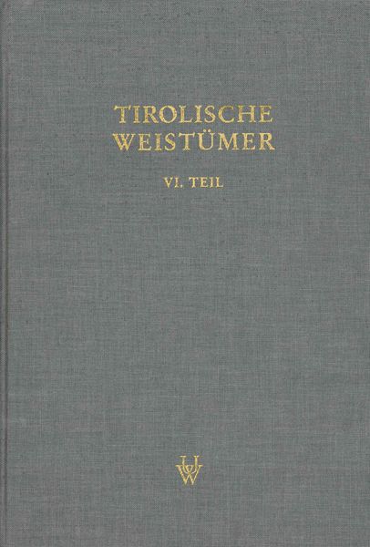 Produktbild: Tirolische Weist&uuml;mer, VI. Teil: Oberinntal