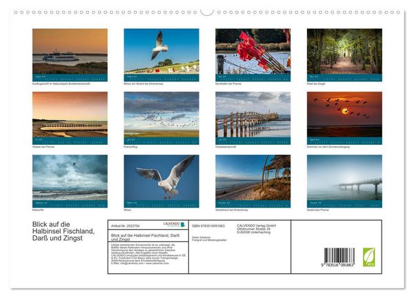Produktbild: Blick auf die Halbinsel Fischland, Dar&szlig; und Zingst (hochwertiger Premium Wandkalender 2026 DIN A2 quer), Kunstdruck in Hochglanz