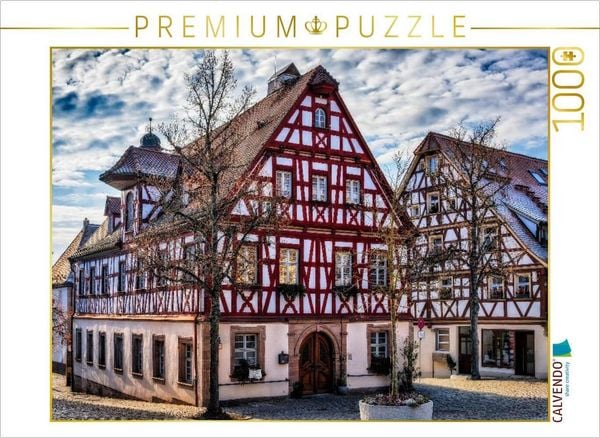 CALVENDO Puzzle Altes Rathaus - Nord-/Ostseite am Marktplatz in Herzogenaurach, Bayern | 1000 Teile Lege-Größe 64x48cm Foto-Puzzle für glückliche Stunden