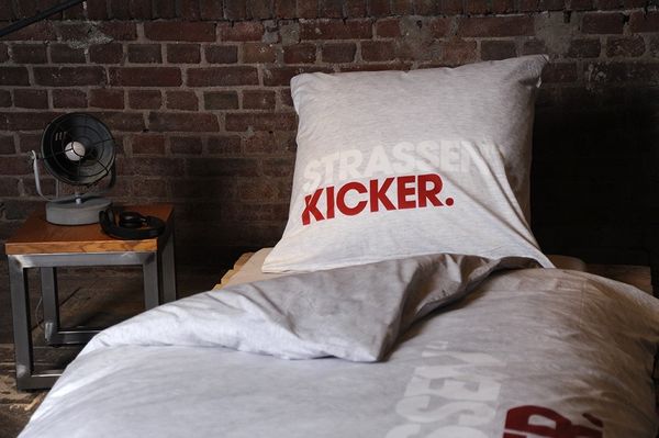 Produktbild: Herding STRASSENKICKER Bettw&auml;sche Grau Renforc&eacute; 80x80/135x200cm