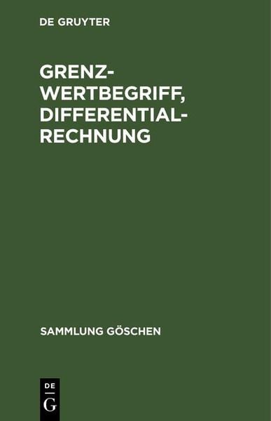 Produktbild: Grenzwertbegriff, Differentialrechnung
