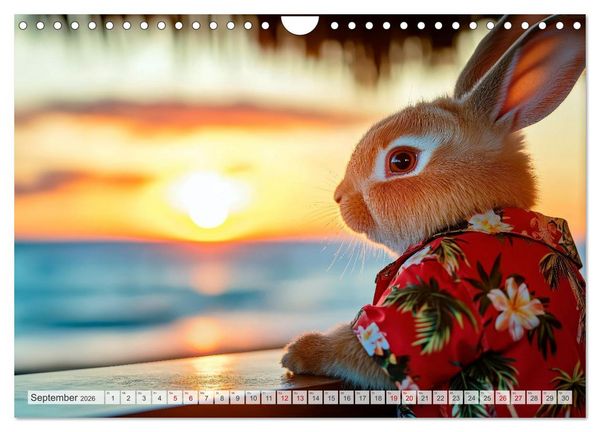 Produktbild: Kaninchen auf Reisen (Wandkalender 2026 DIN A4 quer), CALVENDO Monatskalender