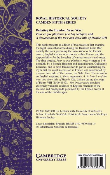 Produktbild: Debating the Hundred Years War