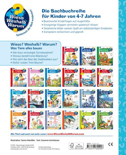 Produktbild: Wieso? Weshalb? Warum? Band 66 - Was Tiere alles bauen