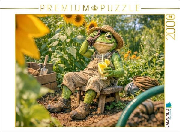 CALVENDO Puzzle Abkühlung im Sommergarten | 2000 Teile Lege-Größe 90x67cm Foto-Puzzle für glückliche Stunden