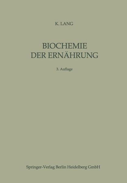 Produktbild: Biochemie der Ern&auml;hrung