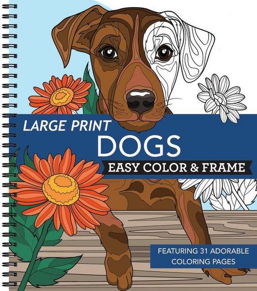 Produktbild: Large Print Easy Color & Frame - Dogs (Stress Free Coloring Book)