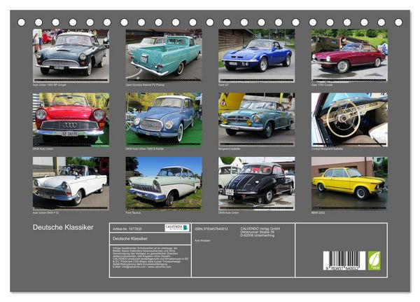 Produktbild: Deutsche Klassiker (Tischkalender 2026 DIN A5 quer), CALVENDO Monatskalender