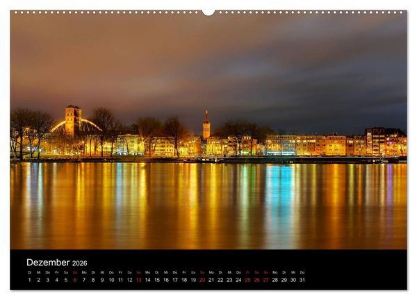 Produktbild: k&ouml;ln dunkel bunt - Die Stadt in anderem Licht! (hochwertiger Premium Wandkalender 2026 DIN A2 quer), Kunstdruck in Hochglanz