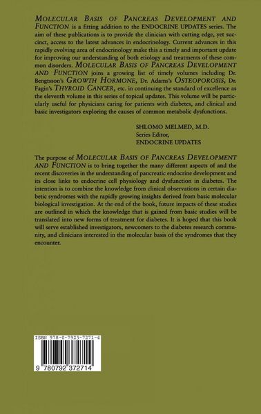 Produktbild: Molecular Basis of Pancreas Development and Function