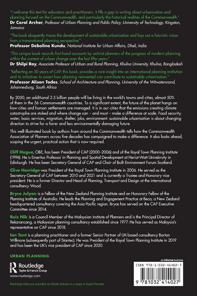 Produktbild: Planning, Sustainable Urbanisation and the Commonwealth