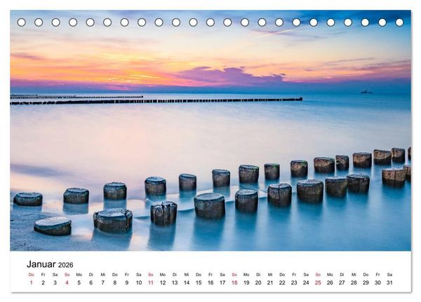 Produktbild: Fischland-Dar&szlig; - Stimmungsvolle Augenblicke (Tischkalender 2026 DIN A5 quer), CALVENDO Monatskalender
