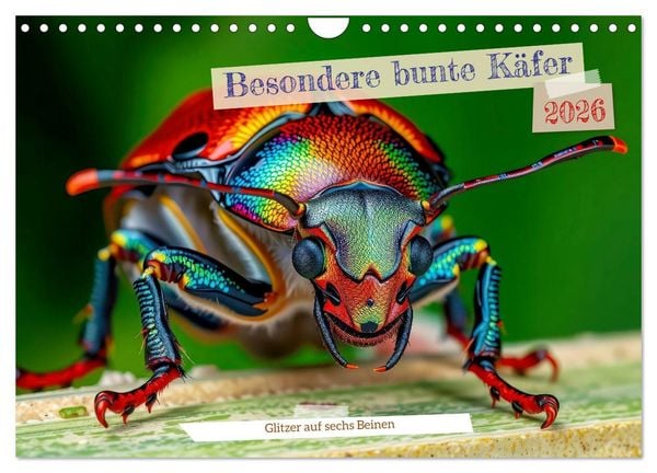 Produktbild: Besondere bunte K&auml;fer (Wandkalender 2026 DIN A4 quer), CALVENDO Monatskalender
