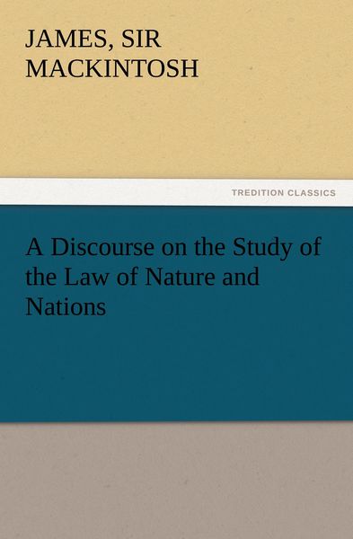 Produktbild: A Discourse on the Study of the Law of Nature and Nations