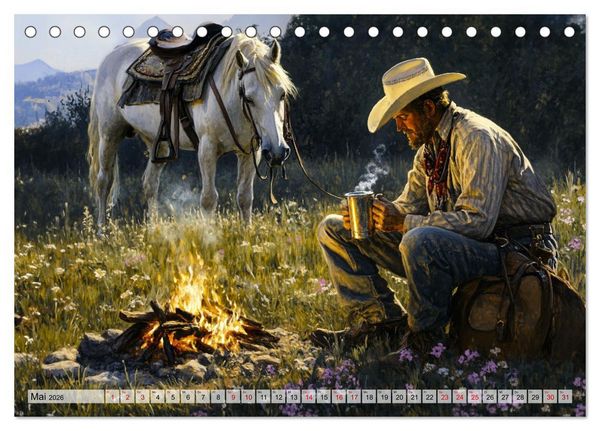Produktbild: Pferde, Freiheit, Westernreiten (Tischkalender 2026 DIN A5 quer), CALVENDO Monatskalender