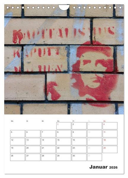 Produktbild: STENCIL ART 2026 - Schablonen Graffiti an H&auml;userfassaden / Planer (Wandkalender 2026 DIN A4 hoch), CALVENDO Monatskalender