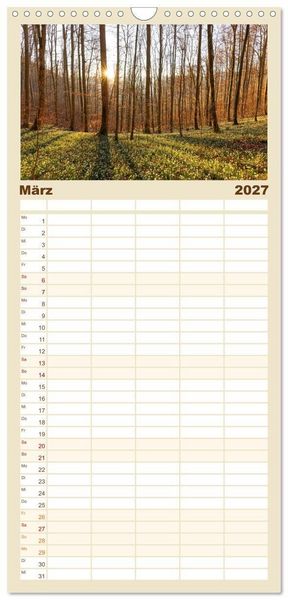 Produktbild: Familienplaner 2027 - Faszination Schw&auml;bische Alb mit 5 Spalten (Wandkalender, 21 x 45 cm) CALVENDO