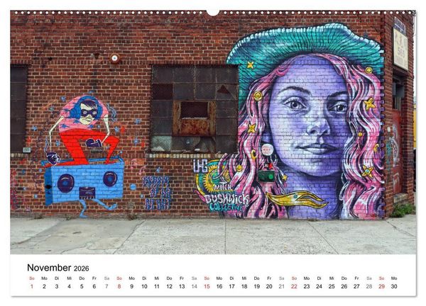 Produktbild: Brooklyn Street Art (Wandkalender 2026 DIN A2 quer), CALVENDO Monatskalender