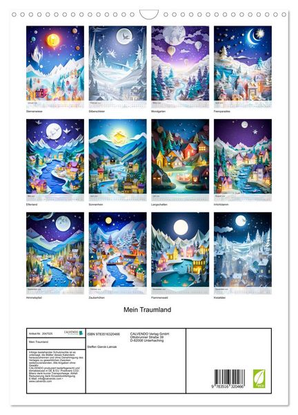 Produktbild: Mein Traumland (Wandkalender 2026 DIN A3 hoch), CALVENDO Monatskalender