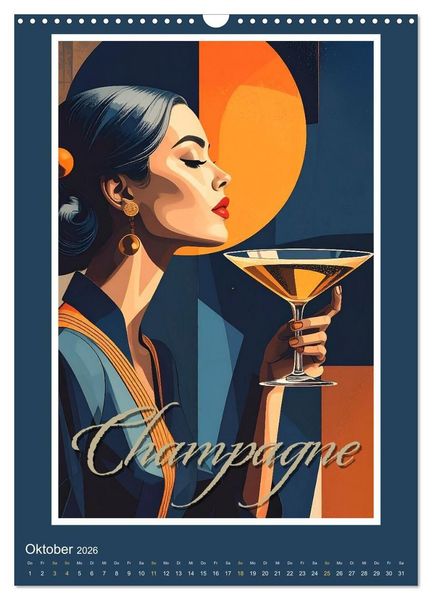 Produktbild: Art-D&eacute;co Vintage-Poster (Wandkalender 2026 DIN A3 hoch), CALVENDO Monatskalender