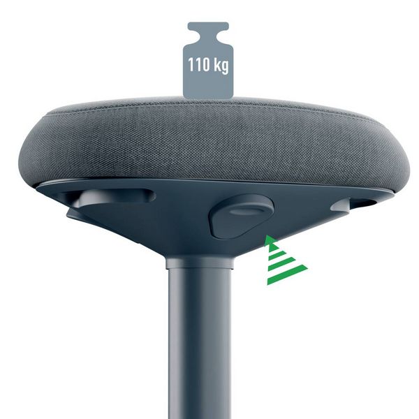 Produktbild: Leitz Sitzhocker Dunkelgrau 65440089