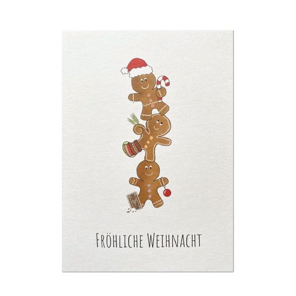 Produktbild: KEITCARDS Weihnachtskarten - handgezeichnete Postkarten, 6er Set