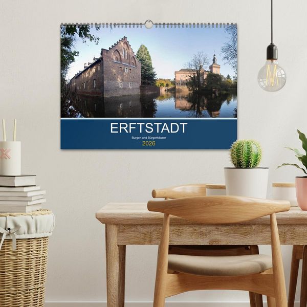 Produktbild: ERFTSTADT - Burgen und B&uuml;rgerh&auml;user (Wandkalender 2026 DIN A3 quer), CALVENDO Monatskalender