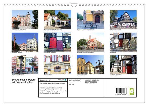 Produktbild: Schweidnitz in Polen mit Friedenskirche (Wandkalender 2026 DIN A3 quer), CALVENDO Monatskalender