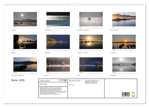 Produktbild: Boote 2026 (Wandkalender 2026 DIN A2 quer), CALVENDO Monatskalender