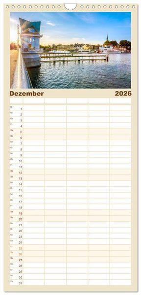 Produktbild: Familienplaner 2026 - Faszination Schlei mit 5 Spalten (Wandkalender, 21 x 45 cm) CALVENDO