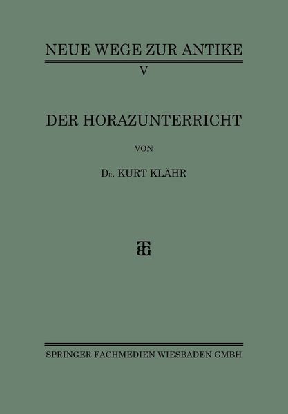 Produktbild: Der Horazunterricht