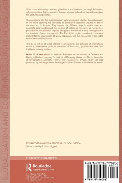Produktbild: Globalisation and Economic Security in East Asia