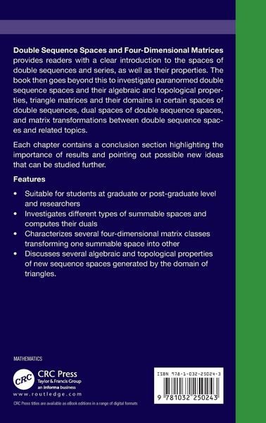 Produktbild: Double Sequence Spaces and Four-Dimensional Matrices