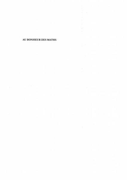 Produktbild: Au Bonheur des Maths