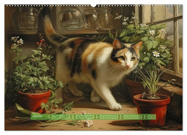 Produktbild: Nostalgische Samtpfoten (Wandkalender 2026 DIN A2 quer), CALVENDO Monatskalender
