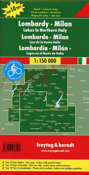 Lombardei - Mailand - Oberitalienische Seen 1:150 000