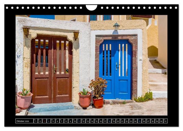 Produktbild: Kalimera Thira - Santorini, die sch&ouml;nste der Kykladen stellt sich vor (Wandkalender 2026 DIN A4 quer), CALVENDO Monatskalender