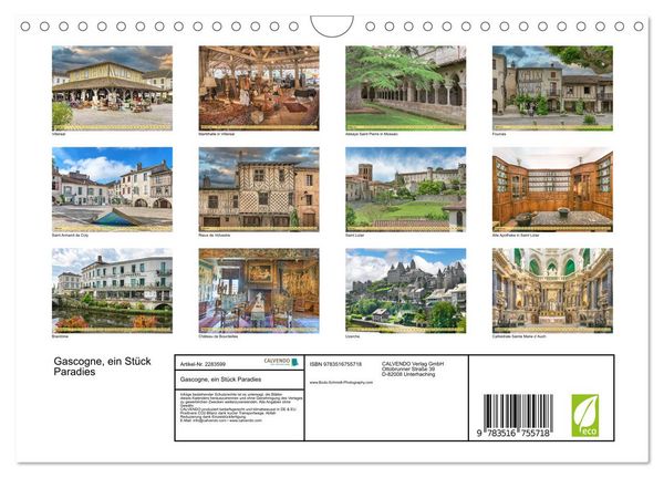 Produktbild: Gascogne, ein St&uuml;ck Paradies (Wandkalender 2027 DIN A4 quer), CALVENDO Monatskalender