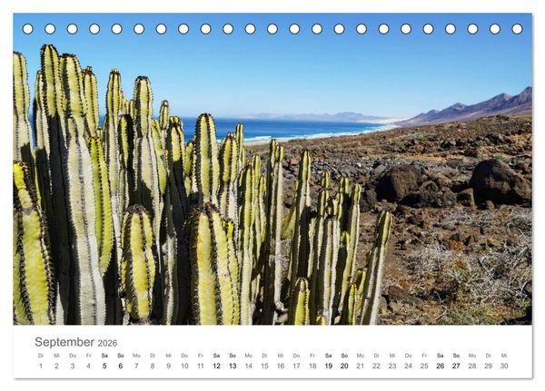 Produktbild: Fuerteventura - die W&uuml;steninsel der Kanaren (Tischkalender 2026 DIN A5 quer), CALVENDO Monatskalender