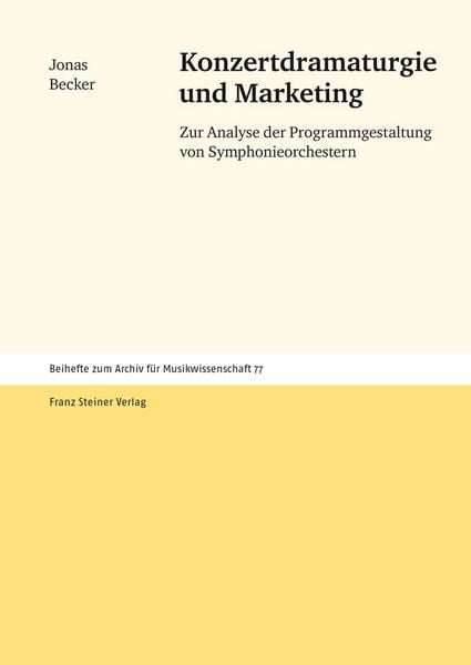 Produktbild: Konzertdramaturgie und Marketing